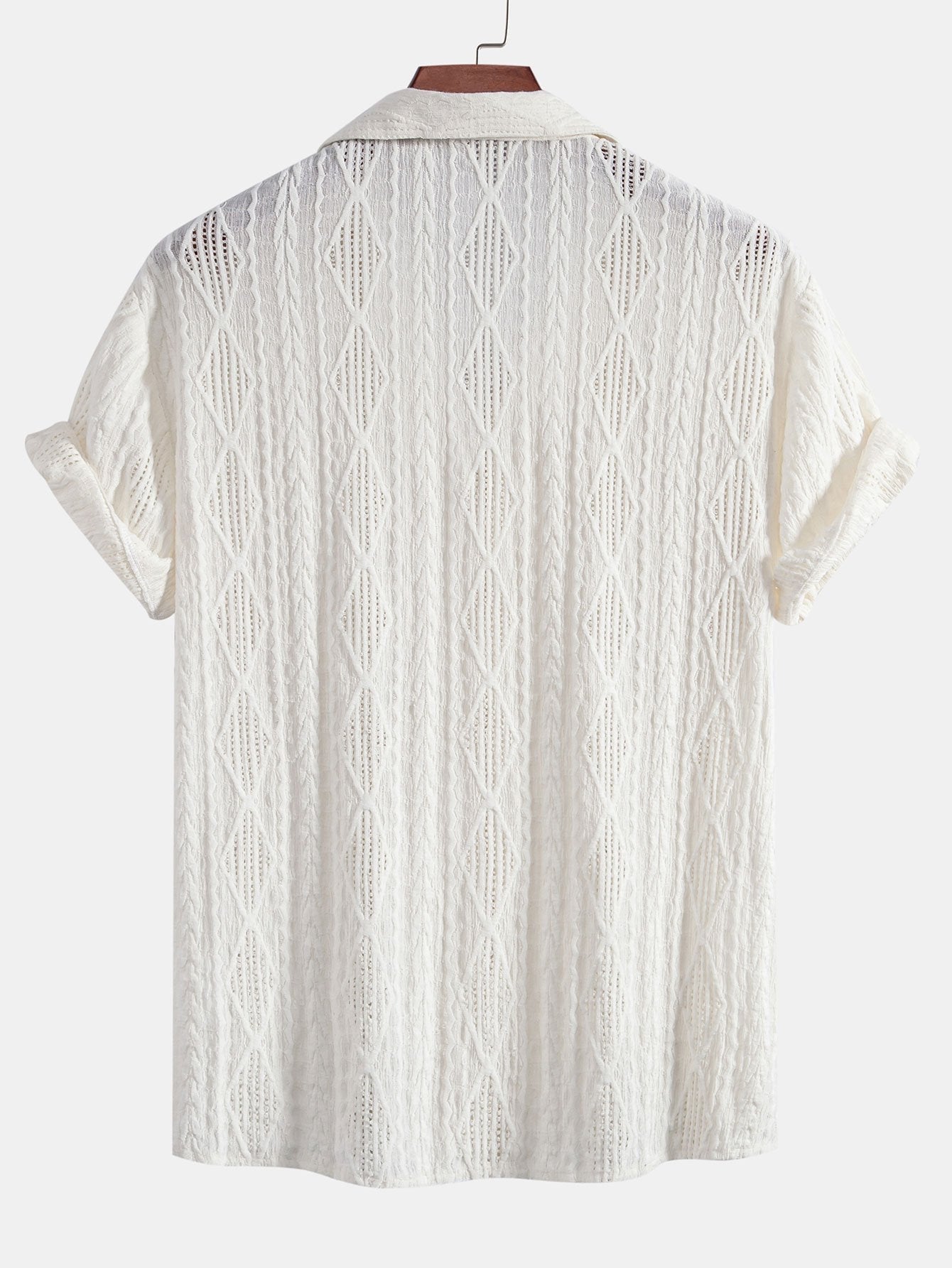 Luca | Textured Short Sleeve Camp Collar Shirt