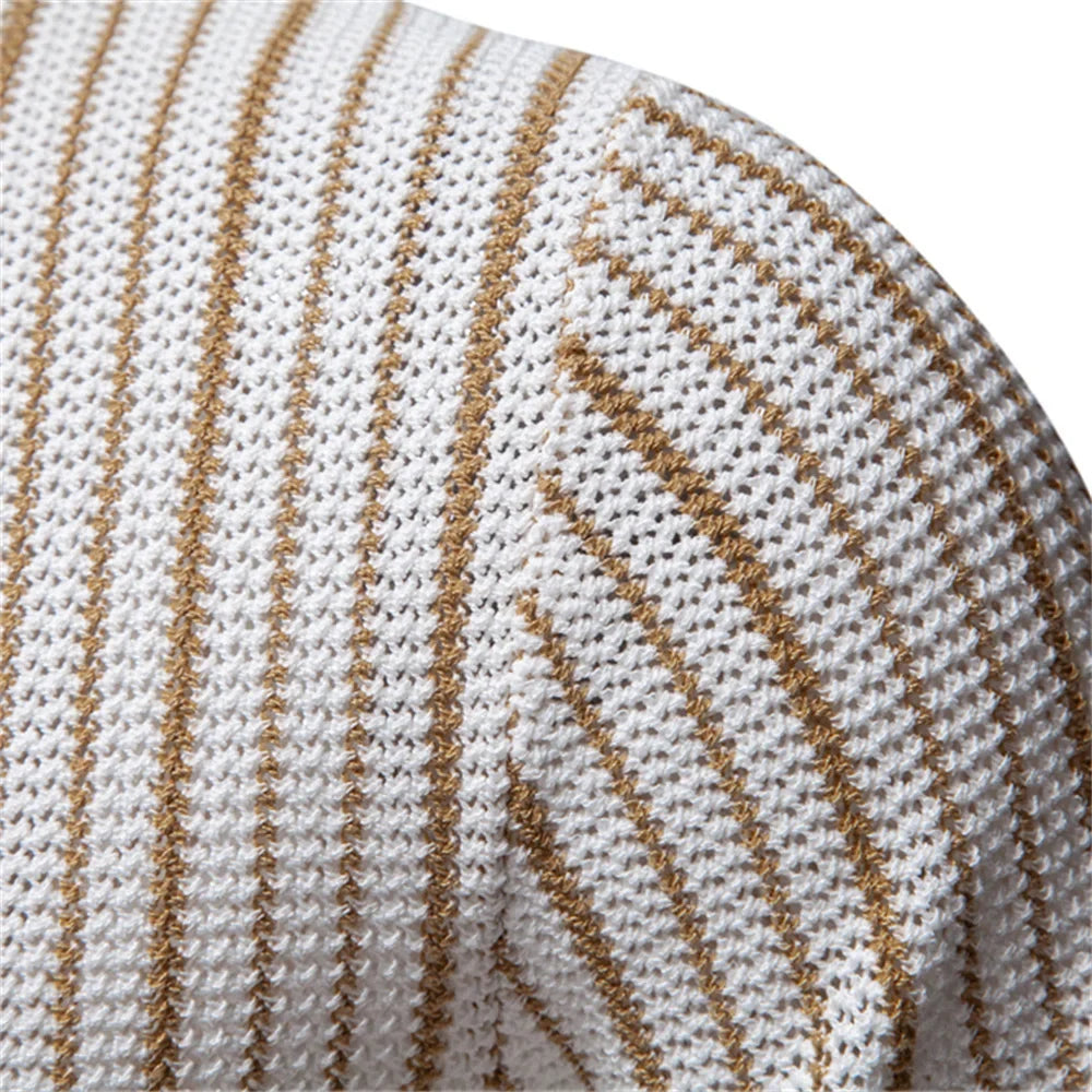 Luca | Vertical Stripe Short Sleeve Button-Up Shirt