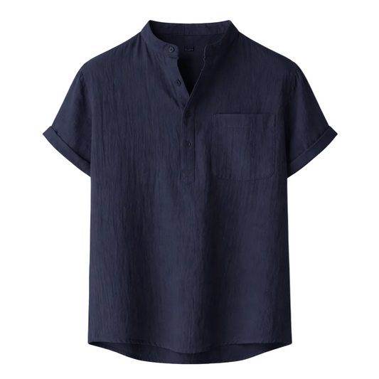 Luca | Modern Short Sleeve Henley with Pocket