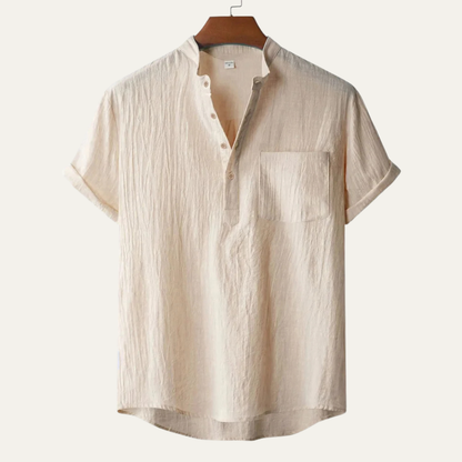 Luca | Modern Short Sleeve Henley with Pocket