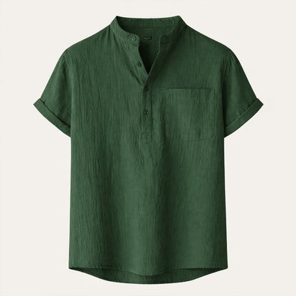 Luca | Modern Short Sleeve Henley with Pocket