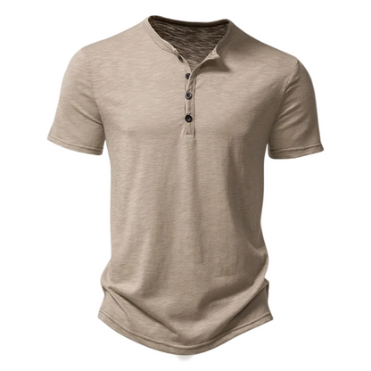 Luca | Luxe Short Sleeve Henley T-Shirt