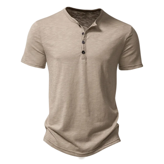Luca | Luxe Short Sleeve Henley T-Shirt