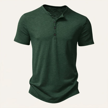 Luca | Luxe Short Sleeve Henley T-Shirt