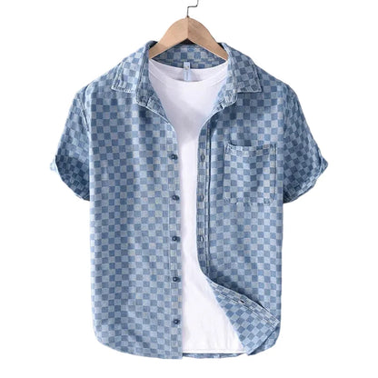 Luca | Tailored Short Sleeve Plaid Shirt