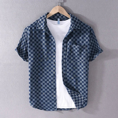 Luca | Tailored Short Sleeve Plaid Shirt