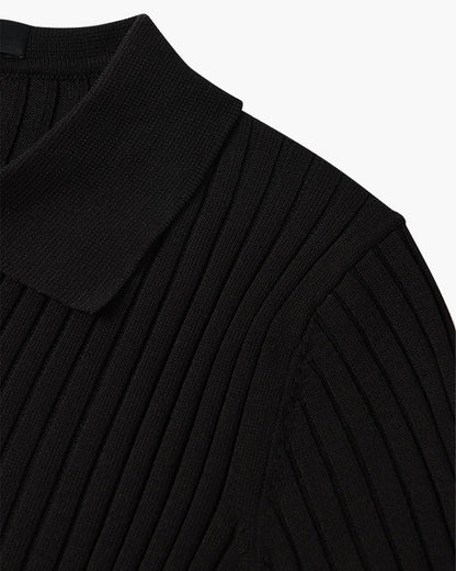 Luca | Textured Ribbed Short Sleeve Polo