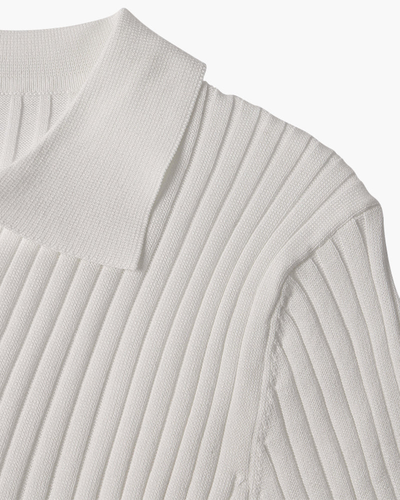 Luca | Textured Ribbed Short Sleeve Polo