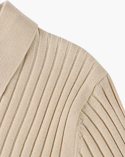 Luca | Textured Ribbed Short Sleeve Polo