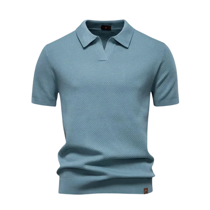 Luca | Textured Weave Short Sleeve Polo