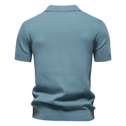 Luca | Textured Weave Short Sleeve Polo