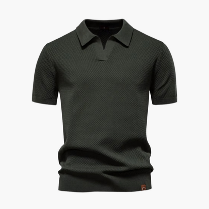 Luca | Textured Weave Short Sleeve Polo