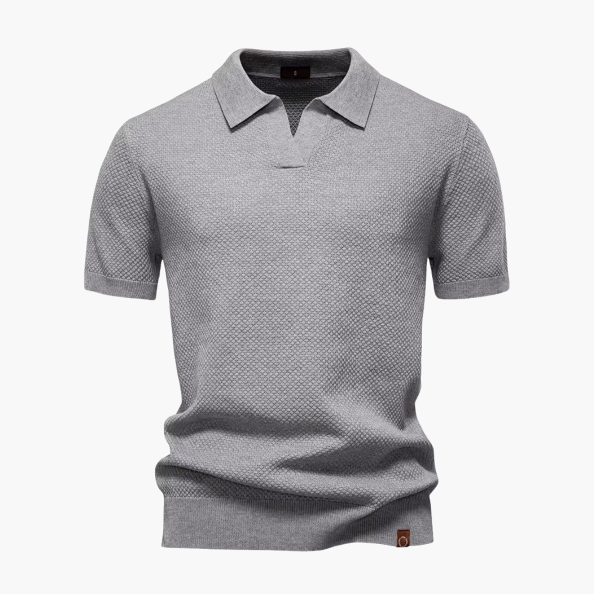 Luca | Textured Weave Short Sleeve Polo