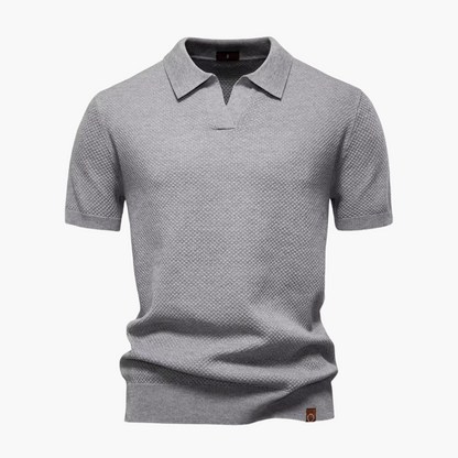 Luca | Textured Weave Short Sleeve Polo
