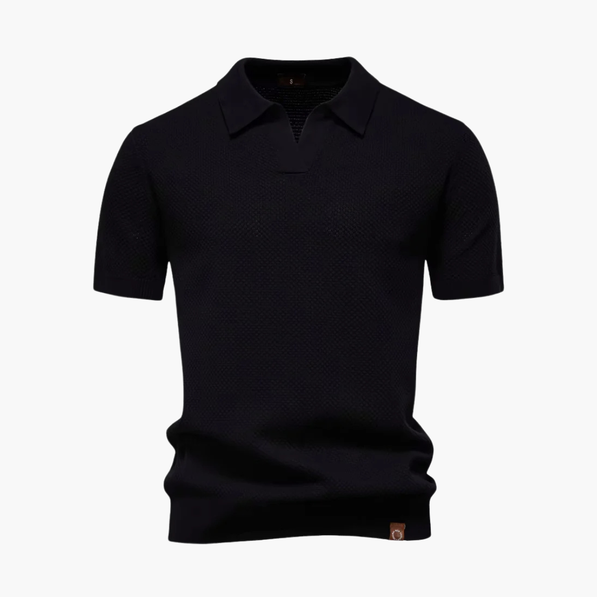 Luca | Textured Weave Short Sleeve Polo