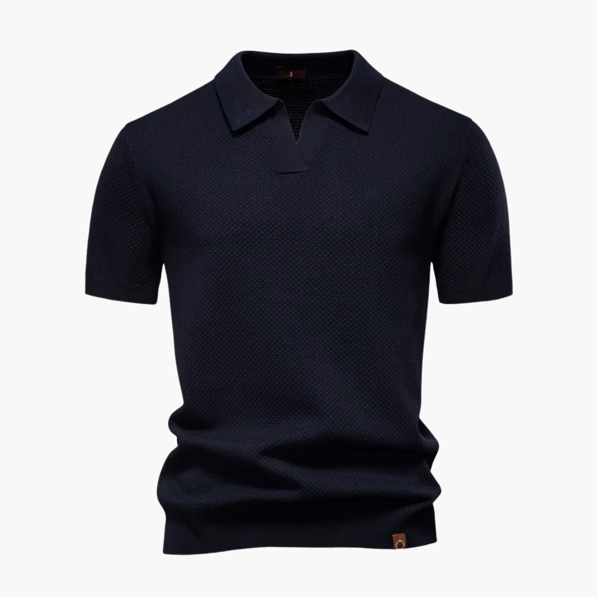 Luca | Textured Weave Short Sleeve Polo