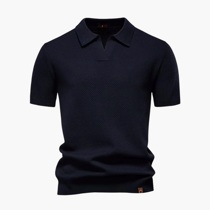 Luca | Textured Weave Short Sleeve Polo