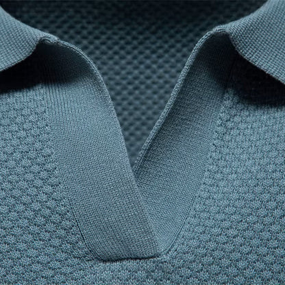 Luca | Textured Weave Short Sleeve Polo