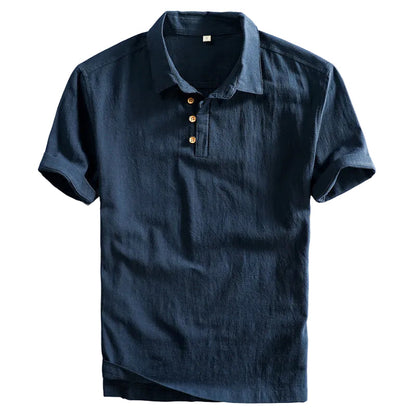 Luca | Tailored Short Sleeve Polo with Button Placket