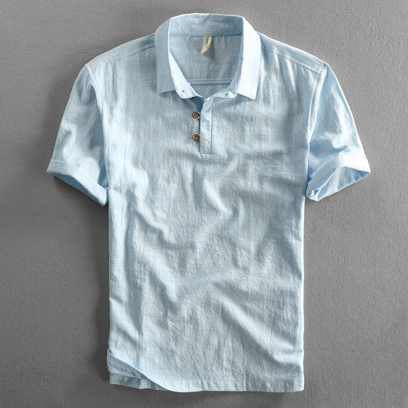 Luca | Tailored Short Sleeve Polo with Button Placket