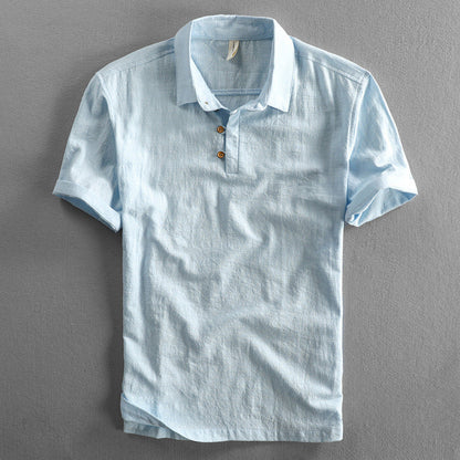 Luca | Tailored Short Sleeve Polo with Button Placket