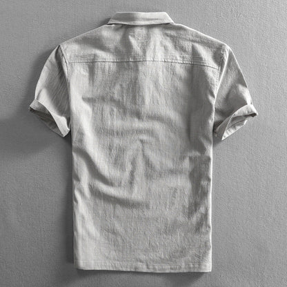 Luca | Tailored Short Sleeve Polo with Button Placket