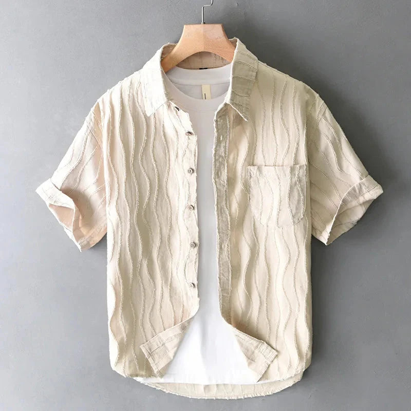 Jasper | Wave-Stitch Short Sleeve Shirt