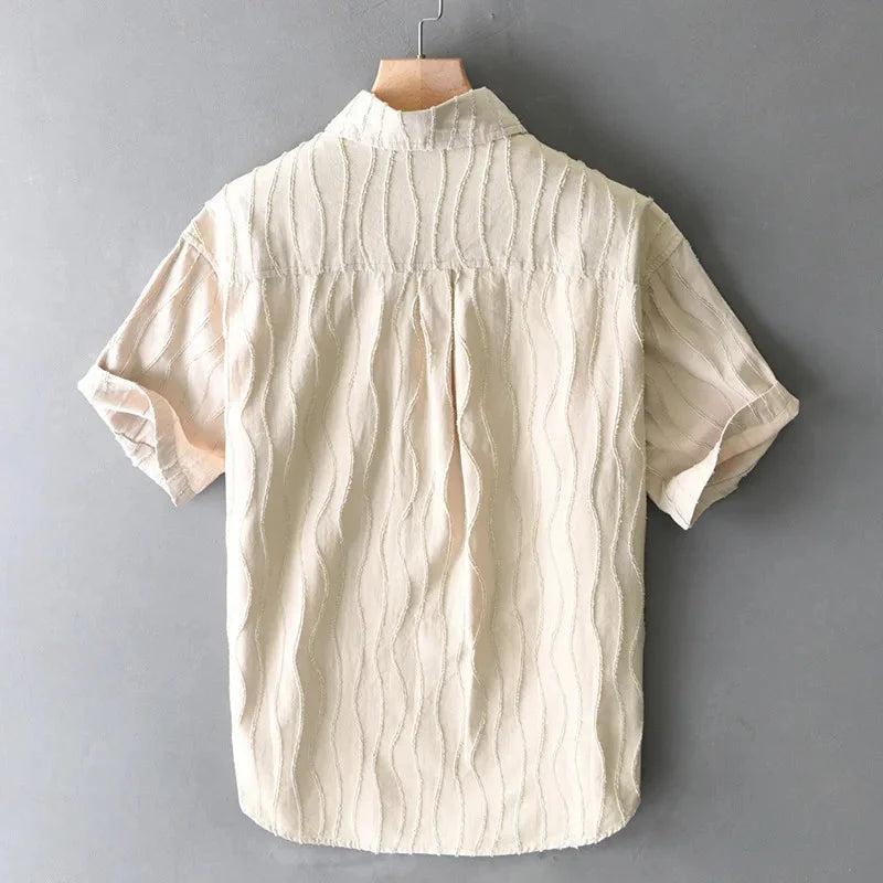 Jasper | Wave-Stitch Short Sleeve Shirt