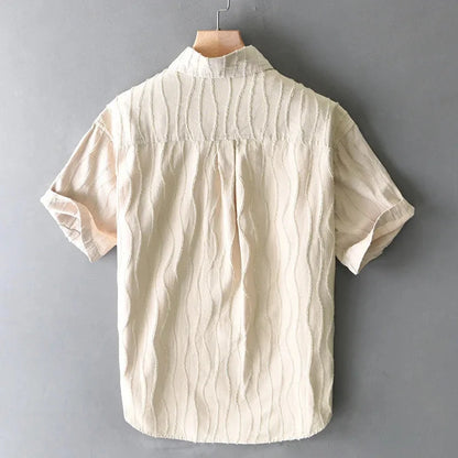 Jasper | Wave-Stitch Short Sleeve Shirt