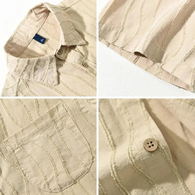 Jasper | Wave-Stitch Short Sleeve Shirt