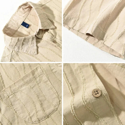 Jasper | Wave-Stitch Short Sleeve Shirt