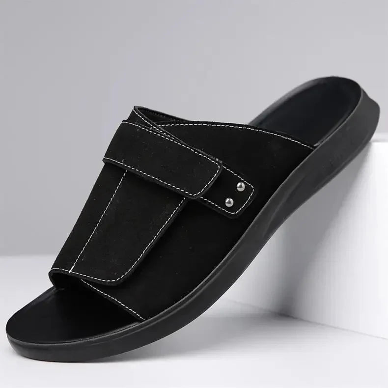Luca | Premium Single Strap Slide Sandals