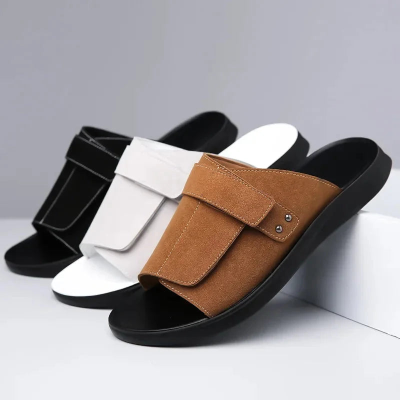 Luca | Premium Single Strap Slide Sandals