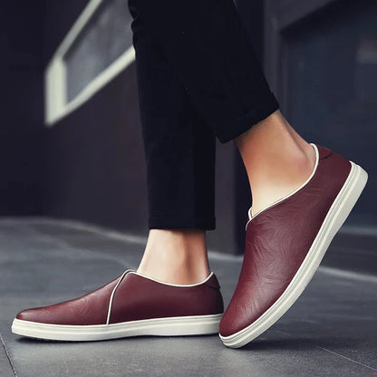 Luca | Chic Slip-On Sneakers with White Sole