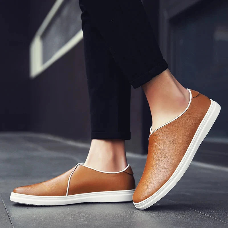 Luca | Chic Slip-On Sneakers with White Sole