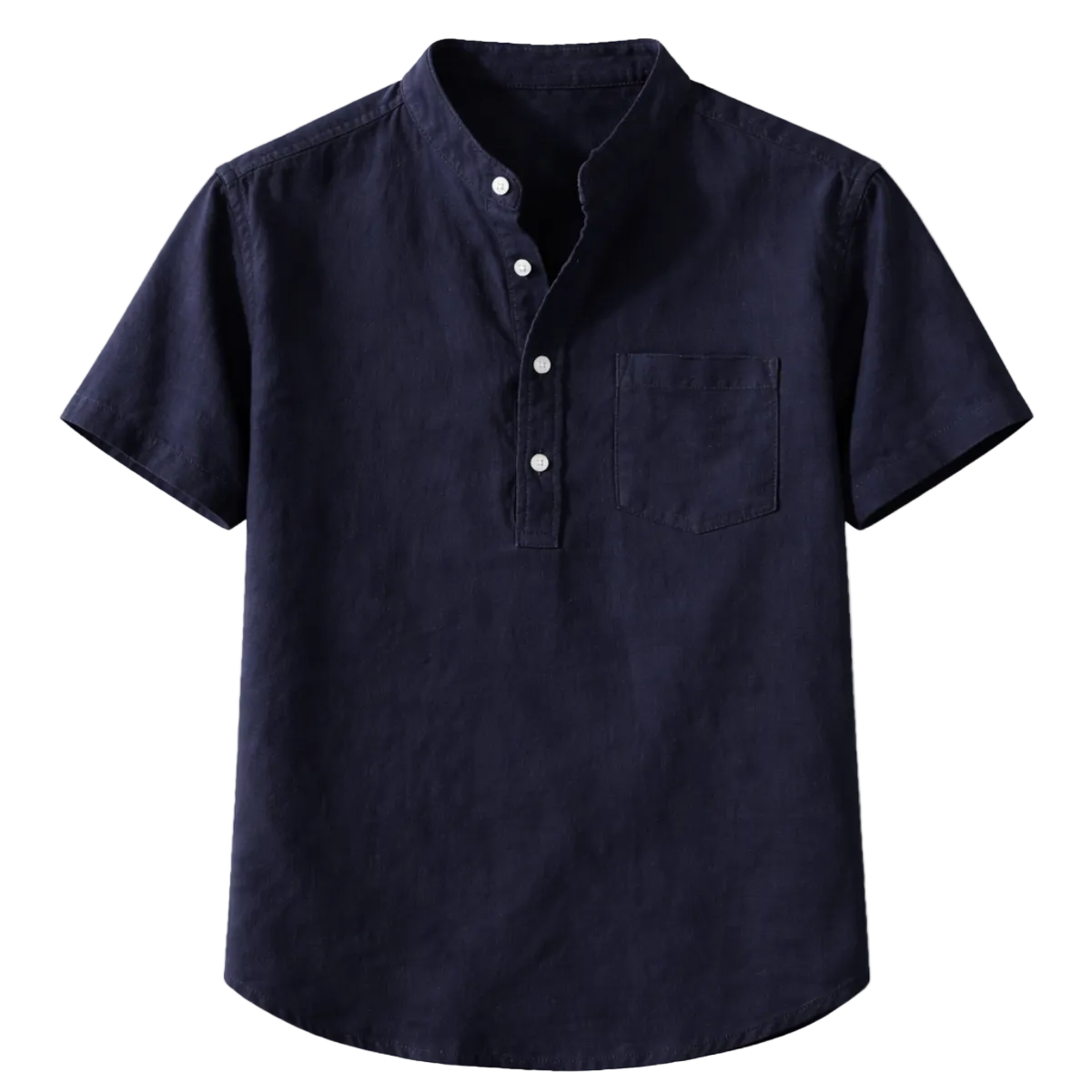 Luca | Premium Stand Collar Henley Shirt
