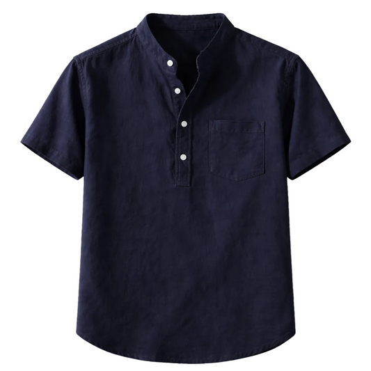 Luca | Premium Stand Collar Henley Shirt