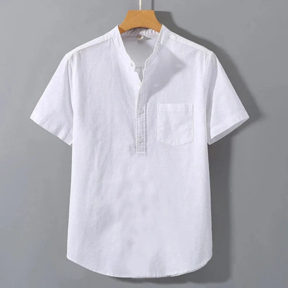 Luca | Premium Stand Collar Henley Shirt