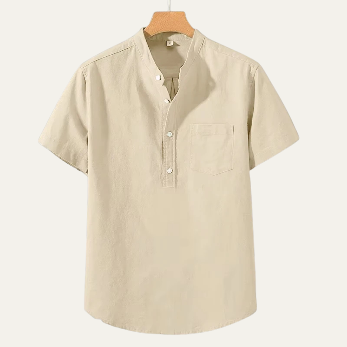 Jasper | Chic Stand Collar Short Sleeve Shirt