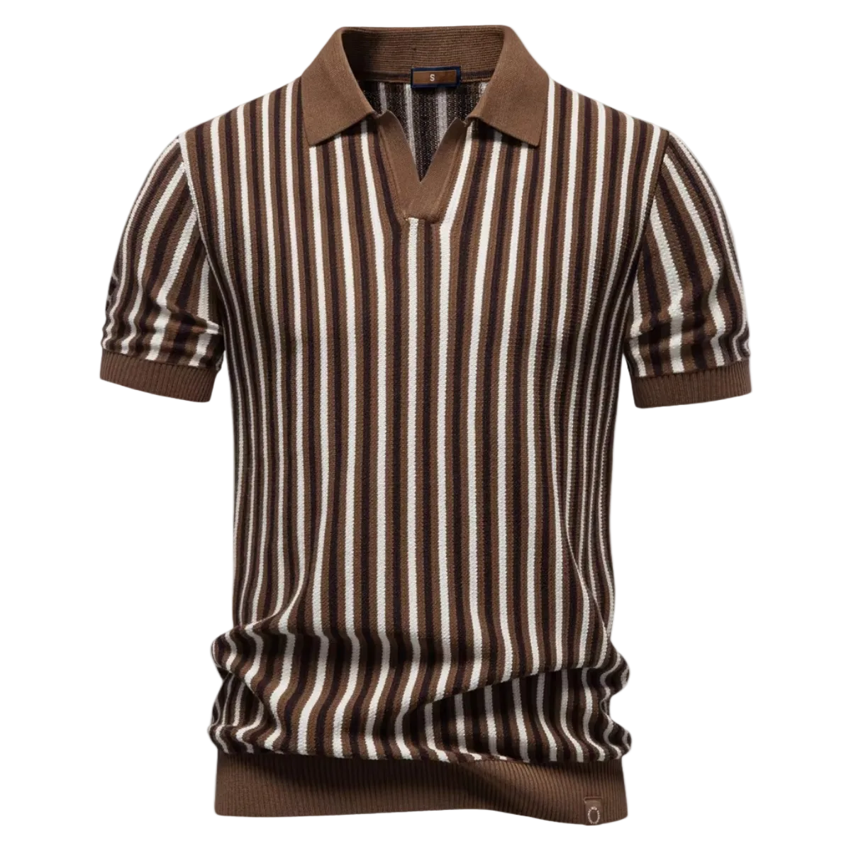 Jasper | Striped Knit Polo Shirt