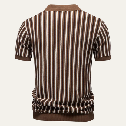 Jasper | Striped Knit Polo Shirt