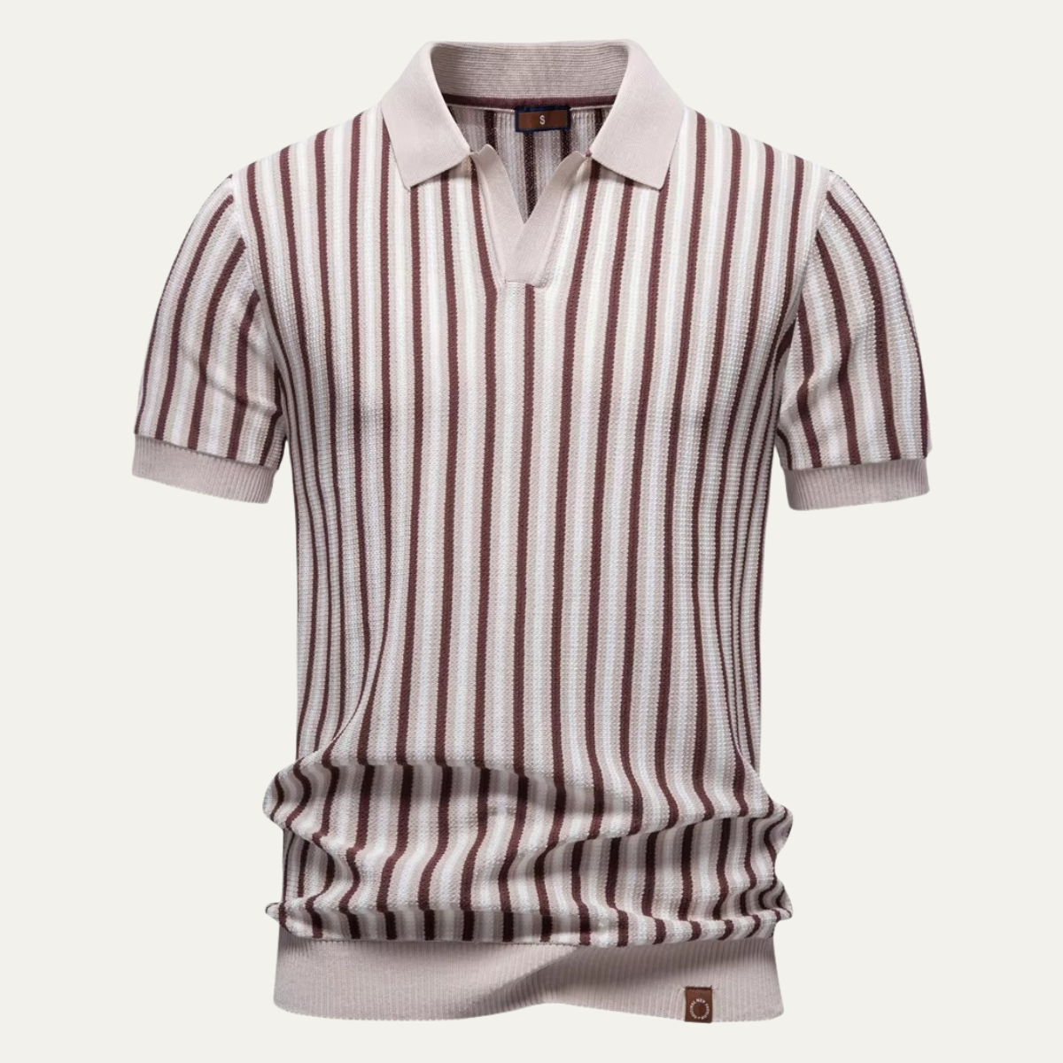 Jasper | Striped Knit Polo Shirt