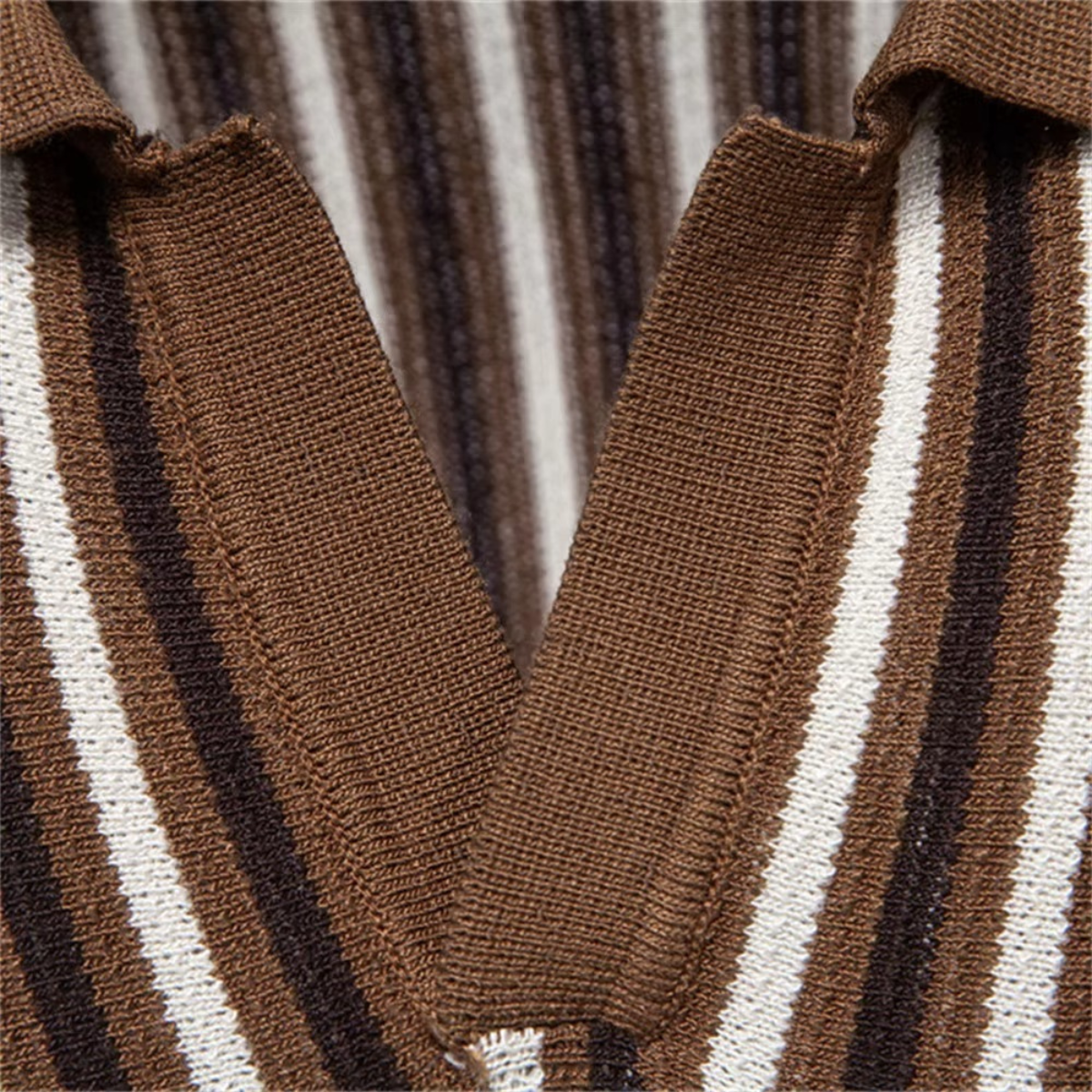 Jasper | Striped Knit Polo Shirt