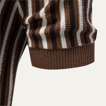 Jasper | Striped Knit Polo Shirt