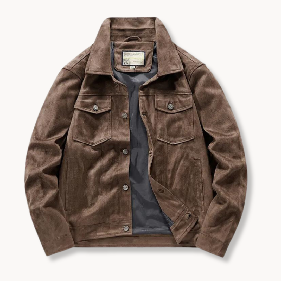 Quinlan | Luxe Suede Trucker Jacket