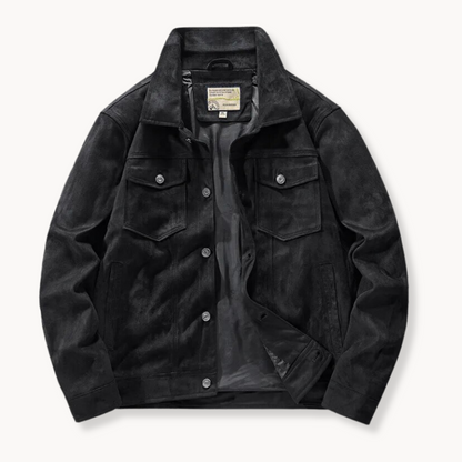Quinlan | Luxe Suede Trucker Jacket
