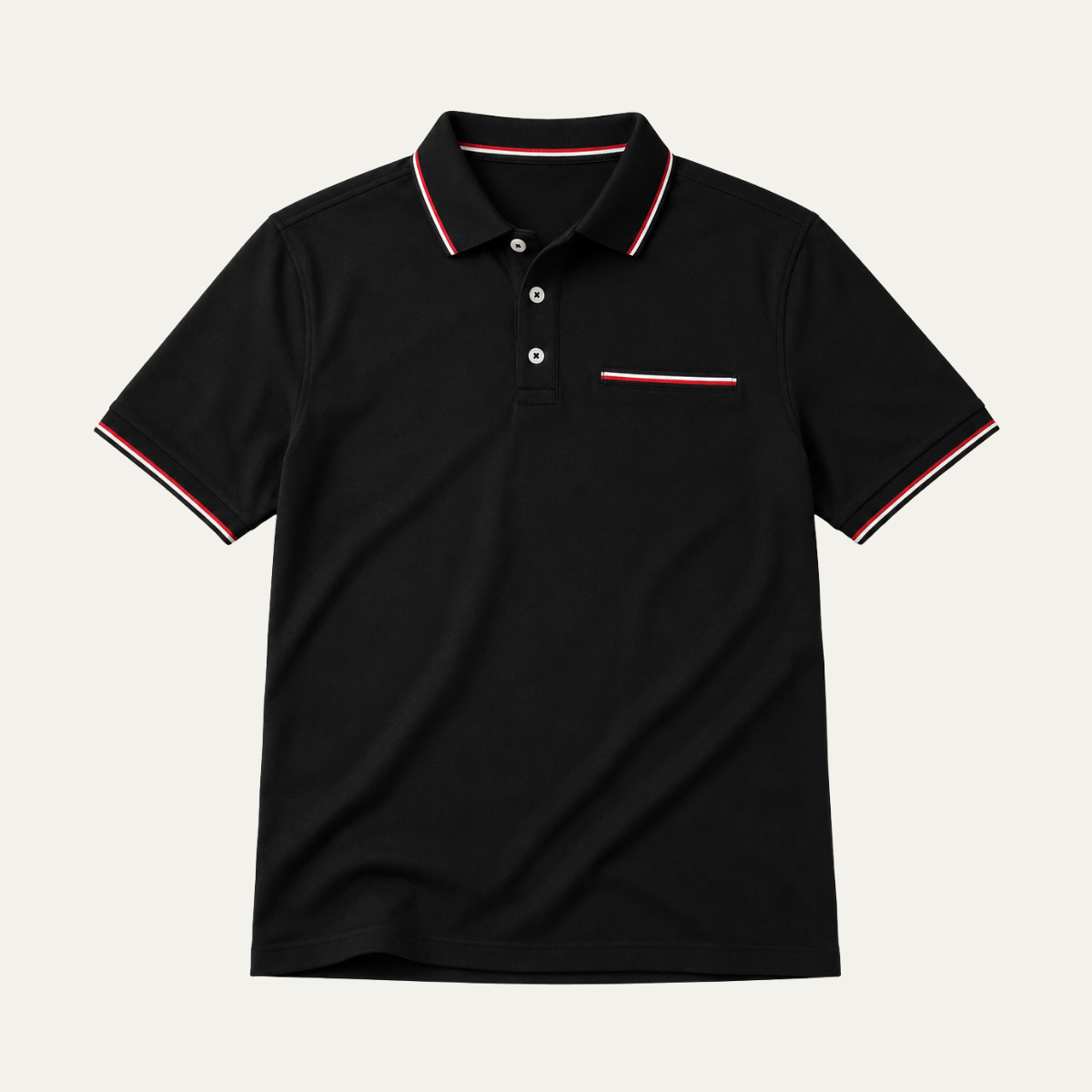 Luca | Tipped Collar Polo with Pocket