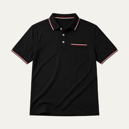 Luca | Tipped Collar Polo with Pocket