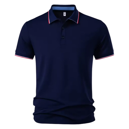 Luca | Tipped Polo Shirt with Stripe Collar