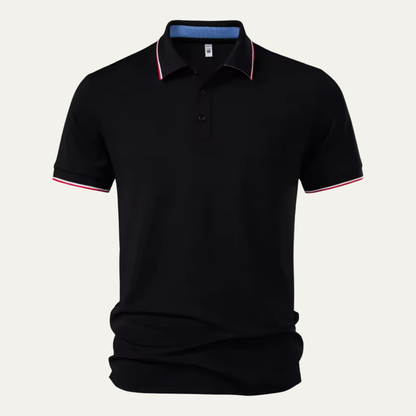 Luca | Tipped Polo Shirt with Stripe Collar